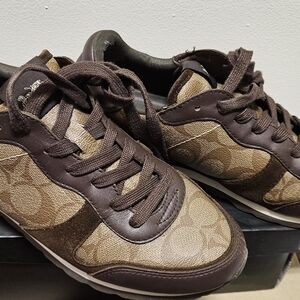 Coach Brown and Tan Sneakers